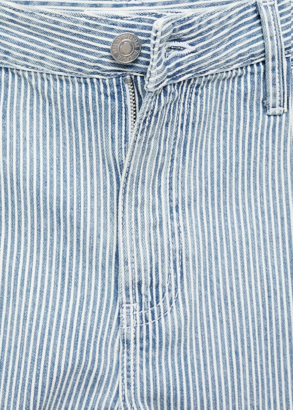 Mango Jeansshorts mit Streifenmuster Nur noch ein Tag übrig