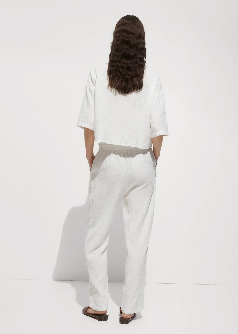 Mango Baumwollhose mit Gummibund Super Rabatt