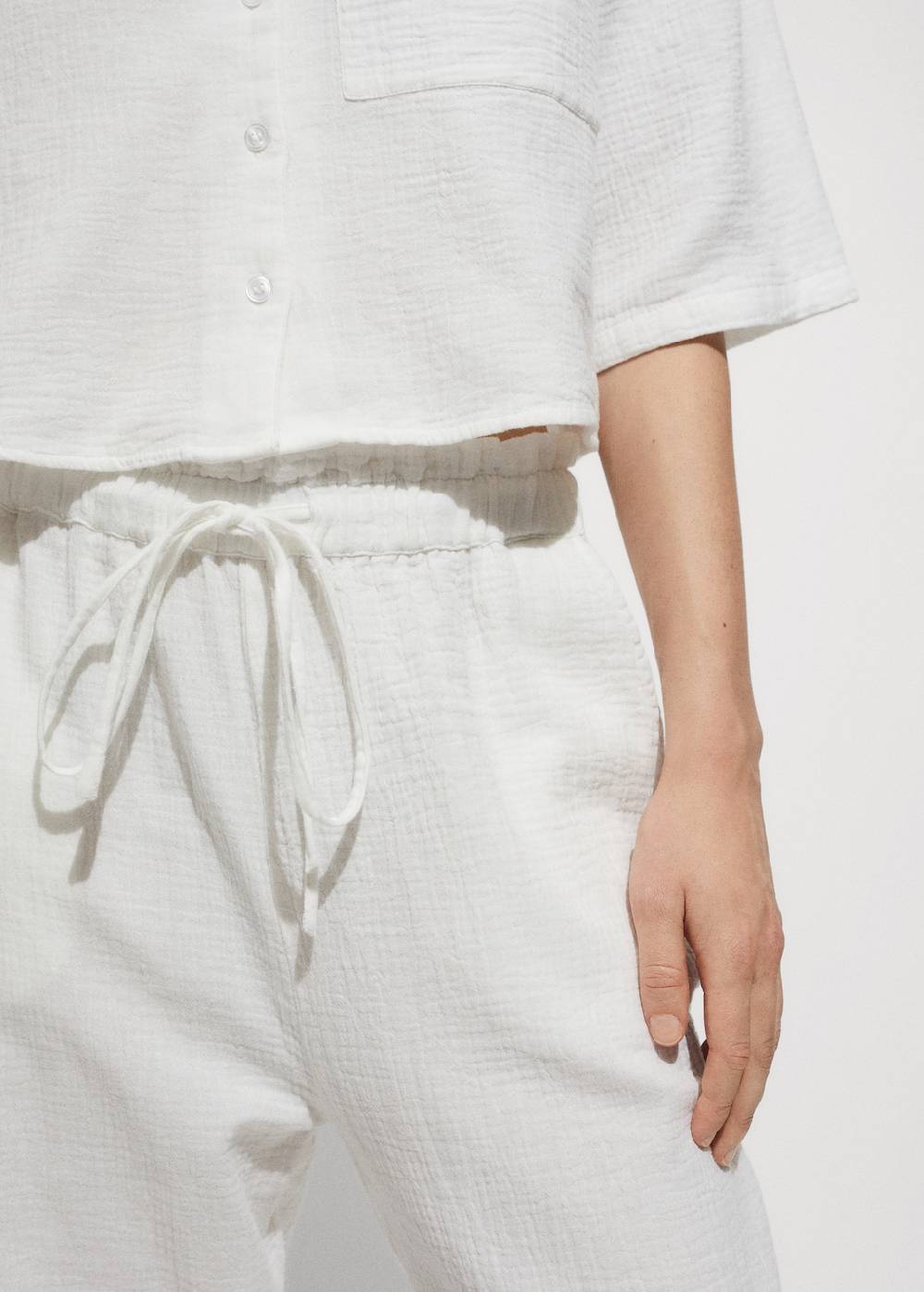 Mango Baumwollhose mit Gummibund Super Rabatt