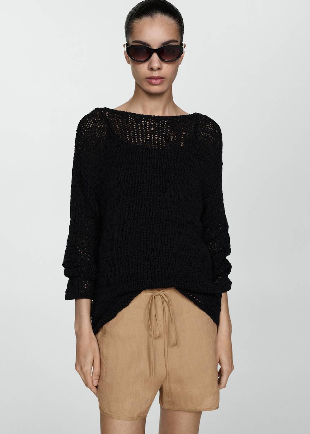 Mango Gerade Shorts aus 100 % Leinen Riesige Rabatte