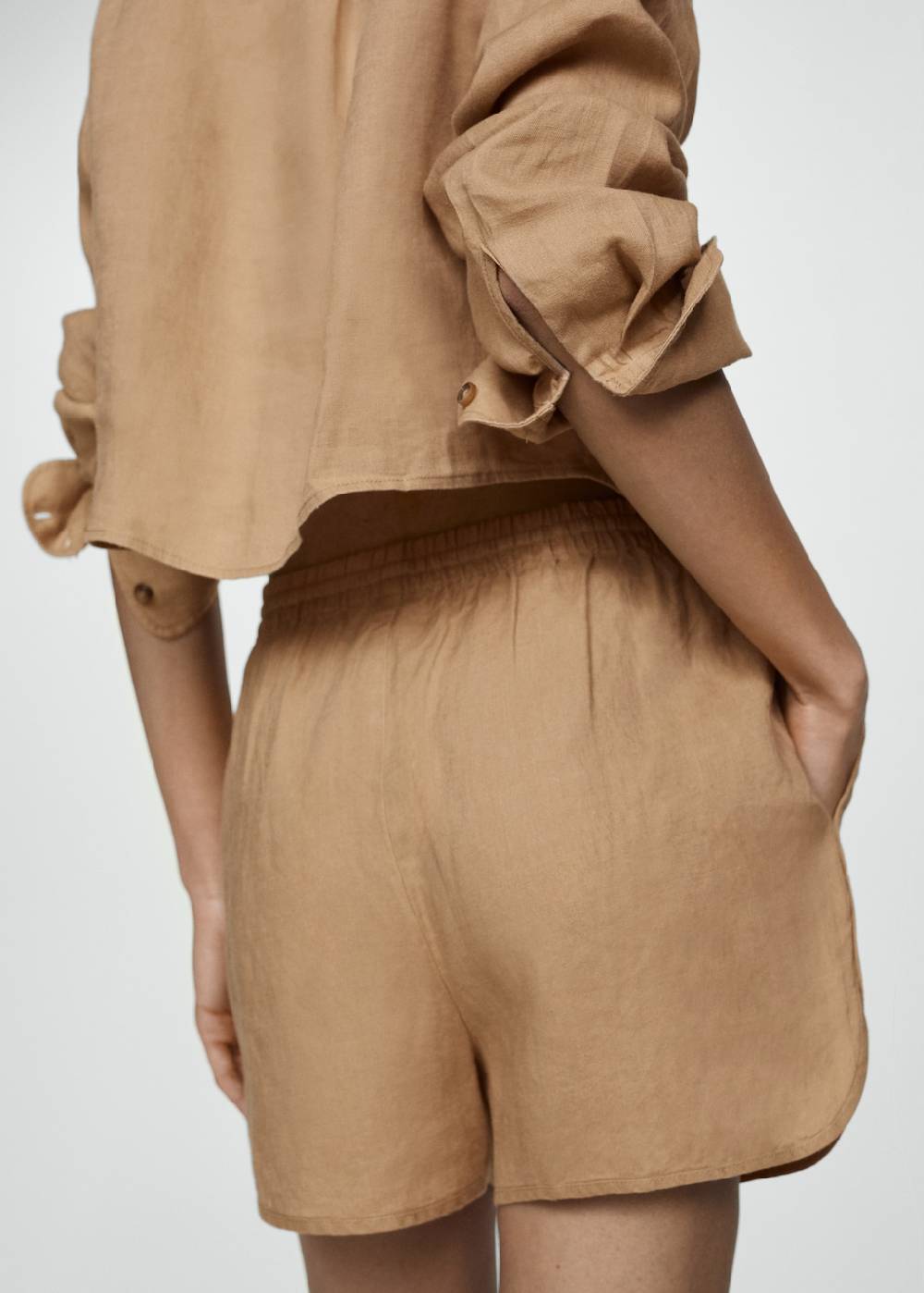 Mango Gerade Shorts aus 100 % Leinen Riesige Rabatte