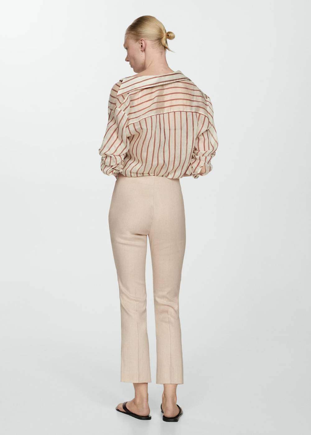 Mango Flared-Hose aus Leinen Im Verkauf