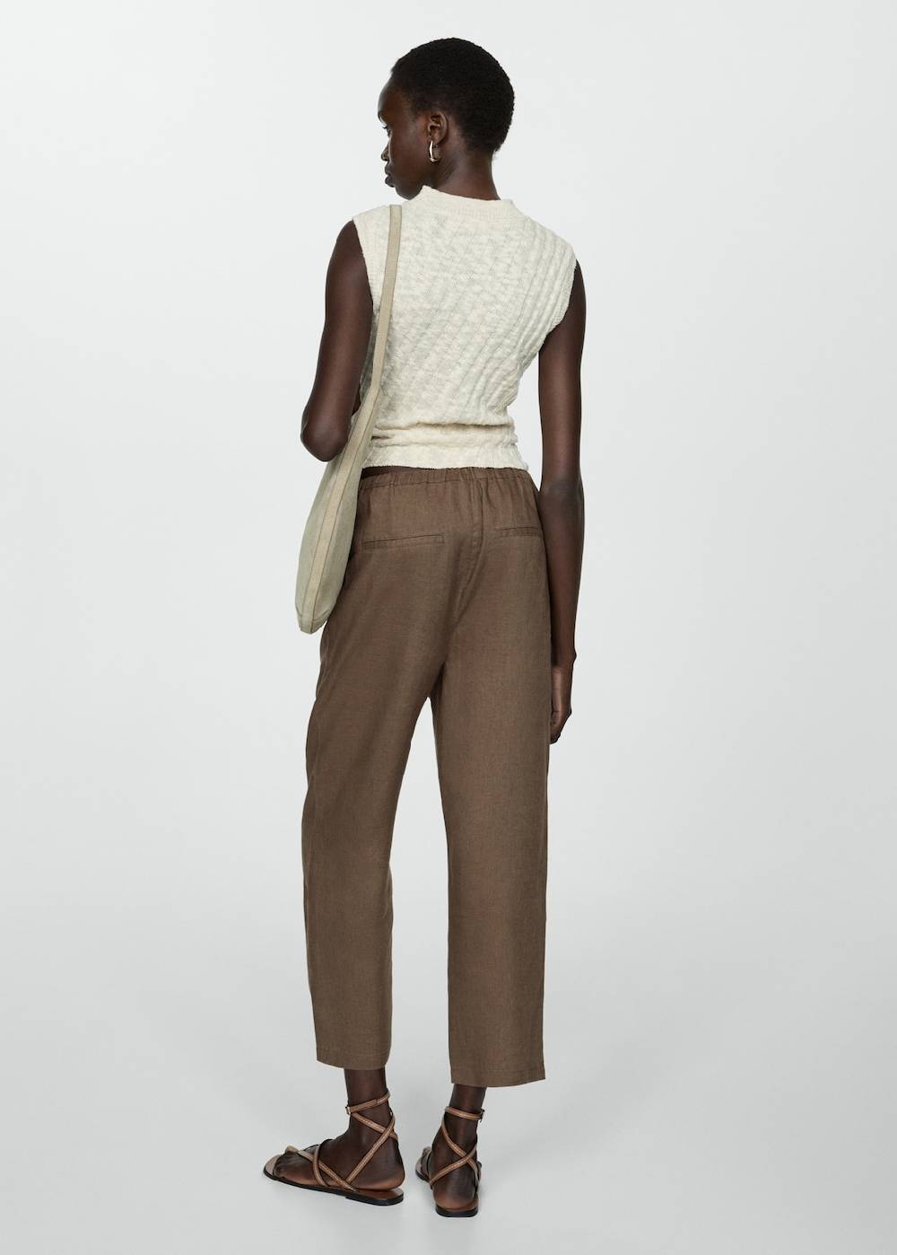 Mango Jogger Pants aus 100 % Leinen Rabatte dieses Monats