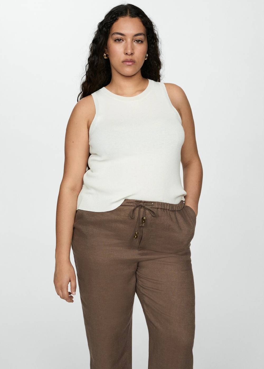 Mango Jogger Pants aus 100 % Leinen Rabatte dieses Monats