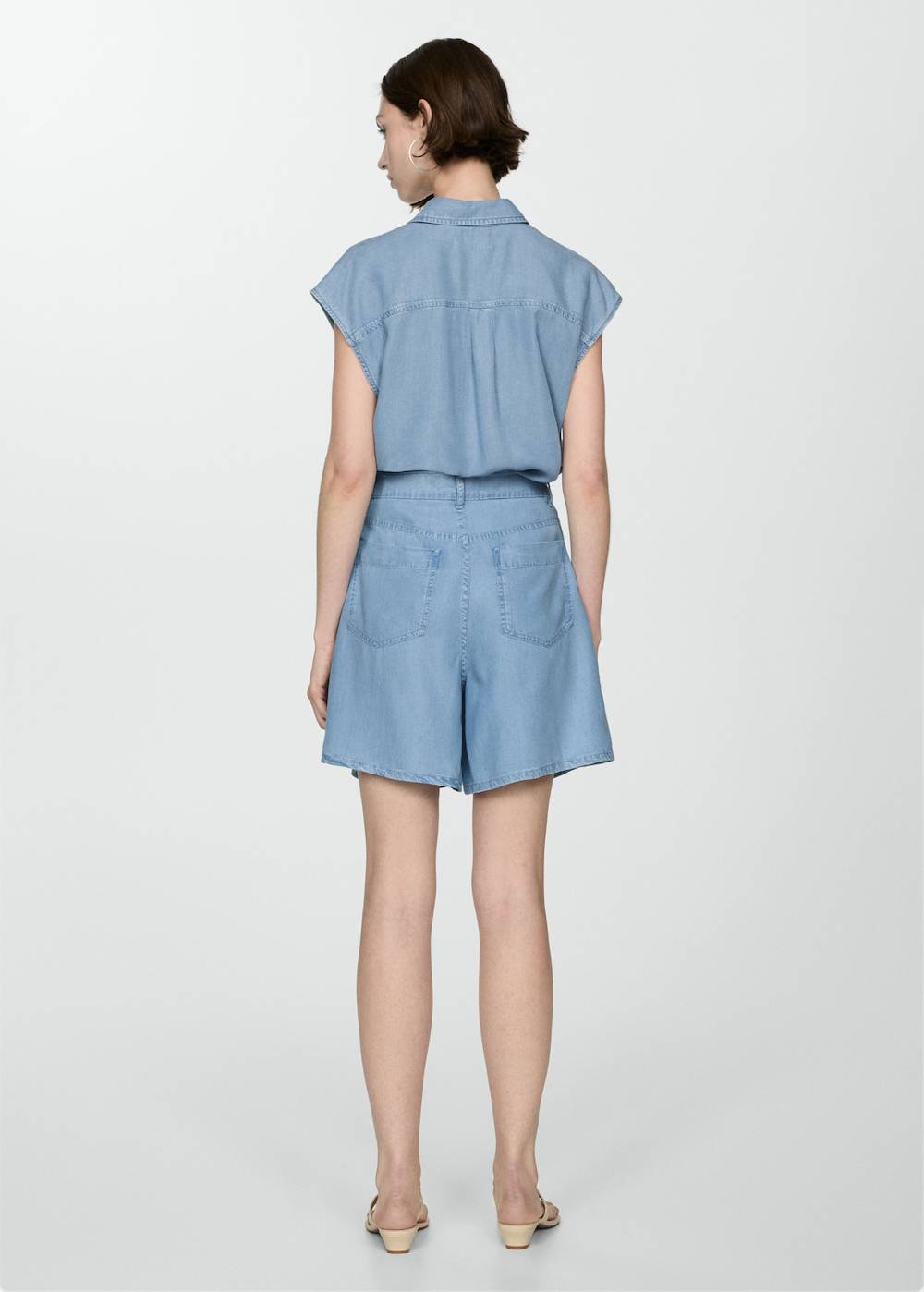 Mango Bermudashorts aus Lyocell mit Bundfalten Online