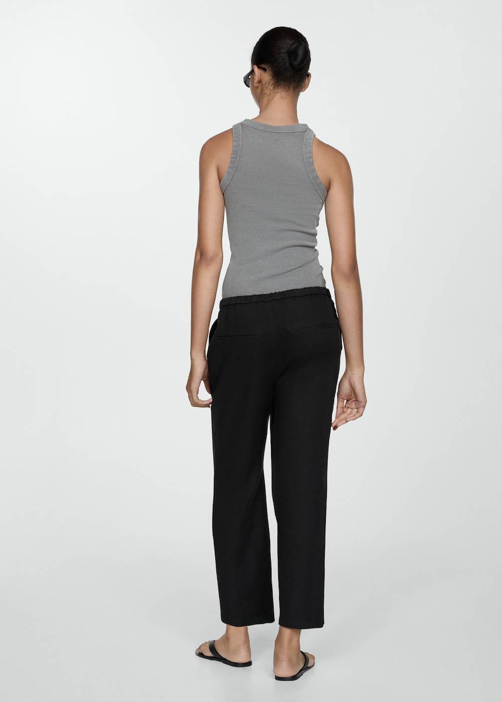 Mango Jogger Pants aus 100 % Leinen Outlet