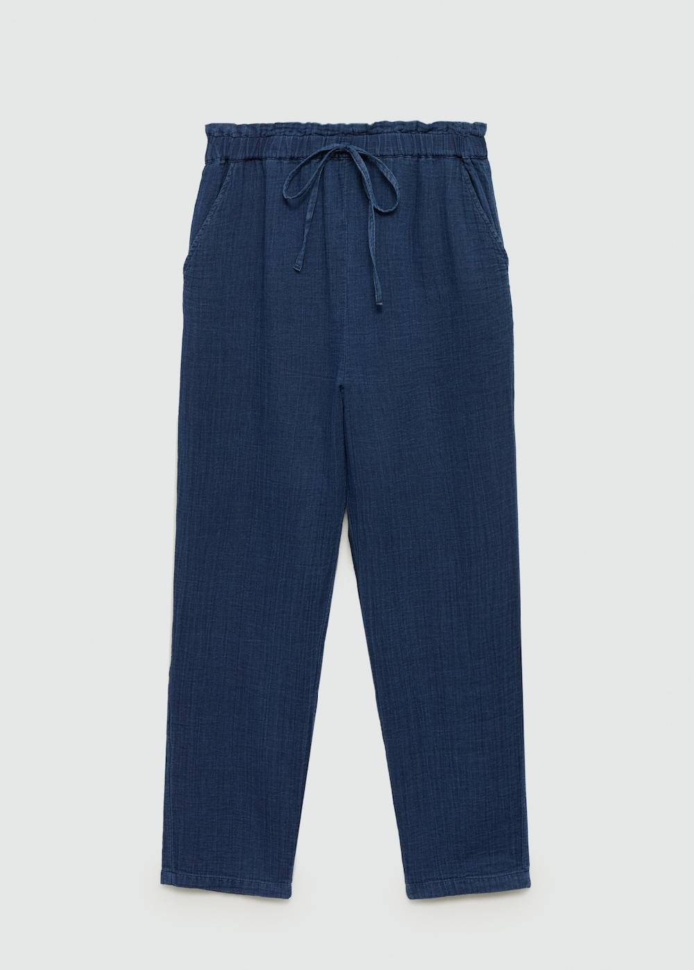 Mango Baumwollhose mit Gummibund im Angebot