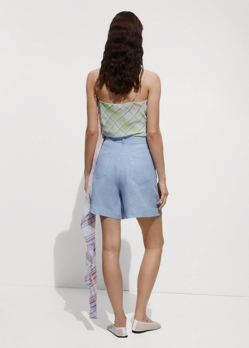 Mango Gerade Shorts aus 100 % Leinen Online Shopping