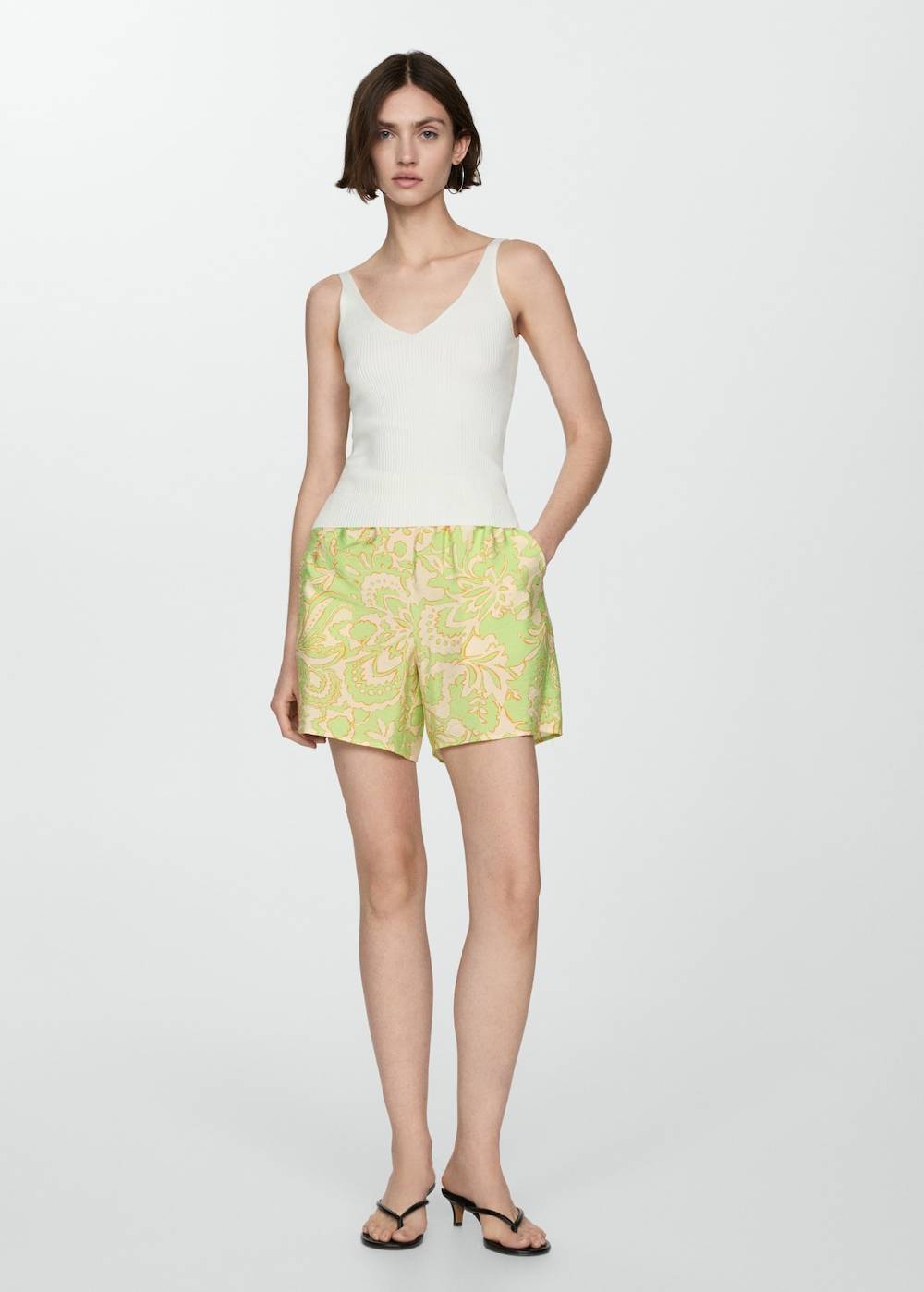 Mango Fließende Print-Shorts Vatertagsangebot