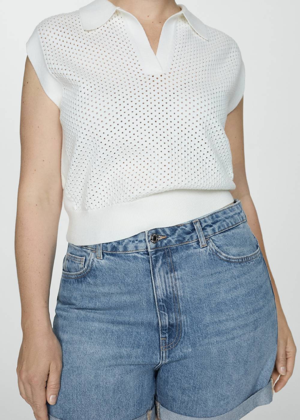 Mango Mom Fit-Jeans-Shorts Valentinstagsangebot