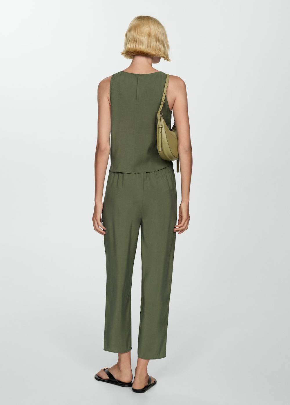 Mango Gerade Hose aus Modal Top Angebot