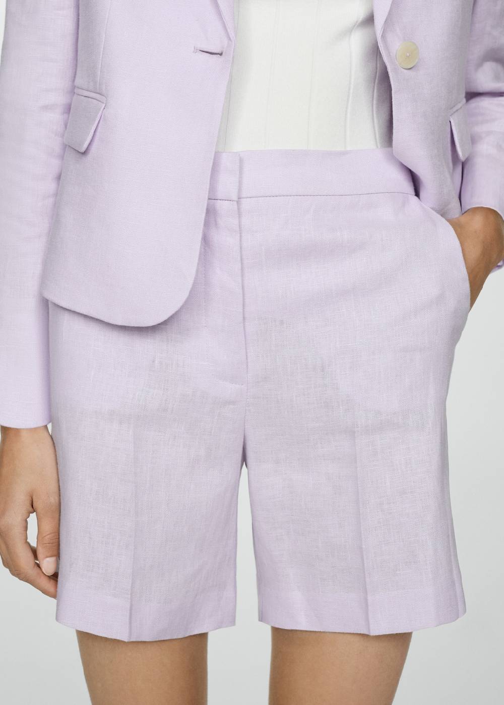 Mango Gerade Shorts aus 100 % Leinen Zeitlich begrenztes Angebot