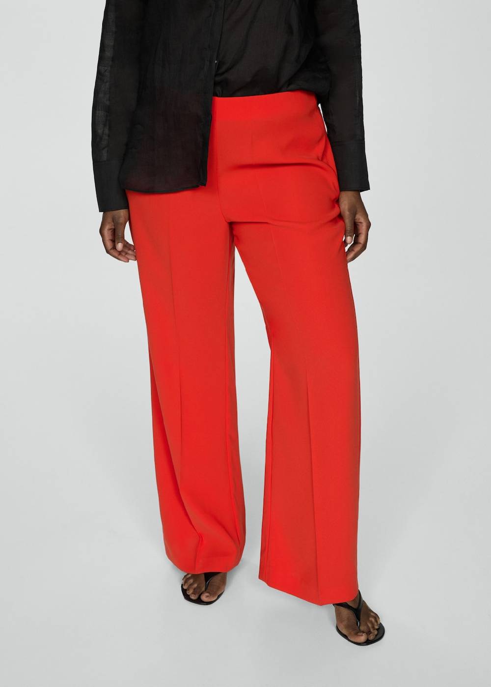 Mango Wideleg-Hose mit Gürtel Super Sparpreis
