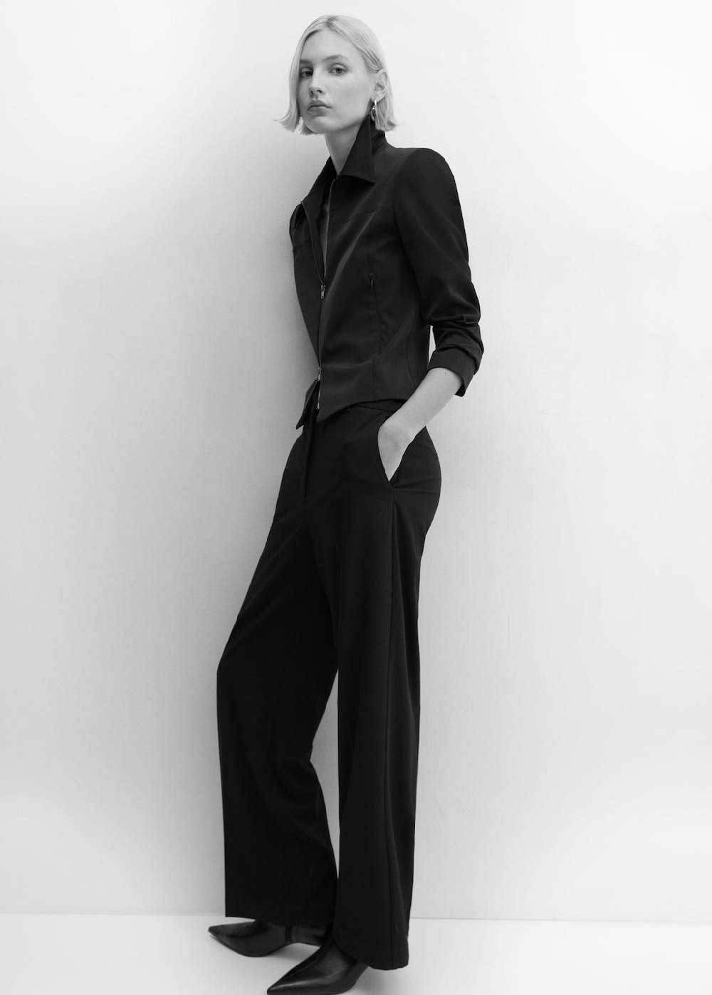 Mango Wideleg-Hose mit niedrigem Bund Kostenlose Rückgabe