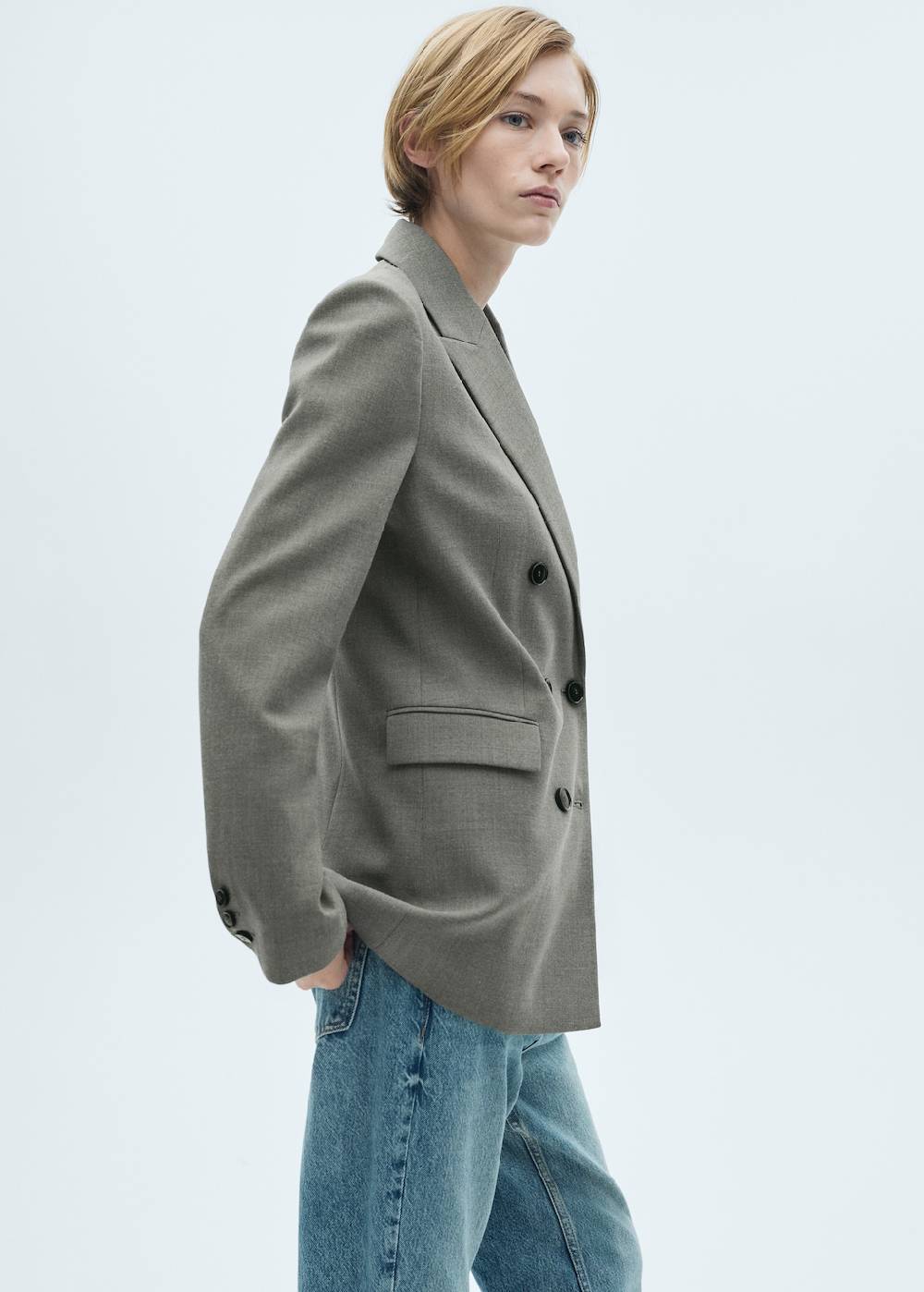 Mango Anzugblazer in Wickeloptik Letzter Tag