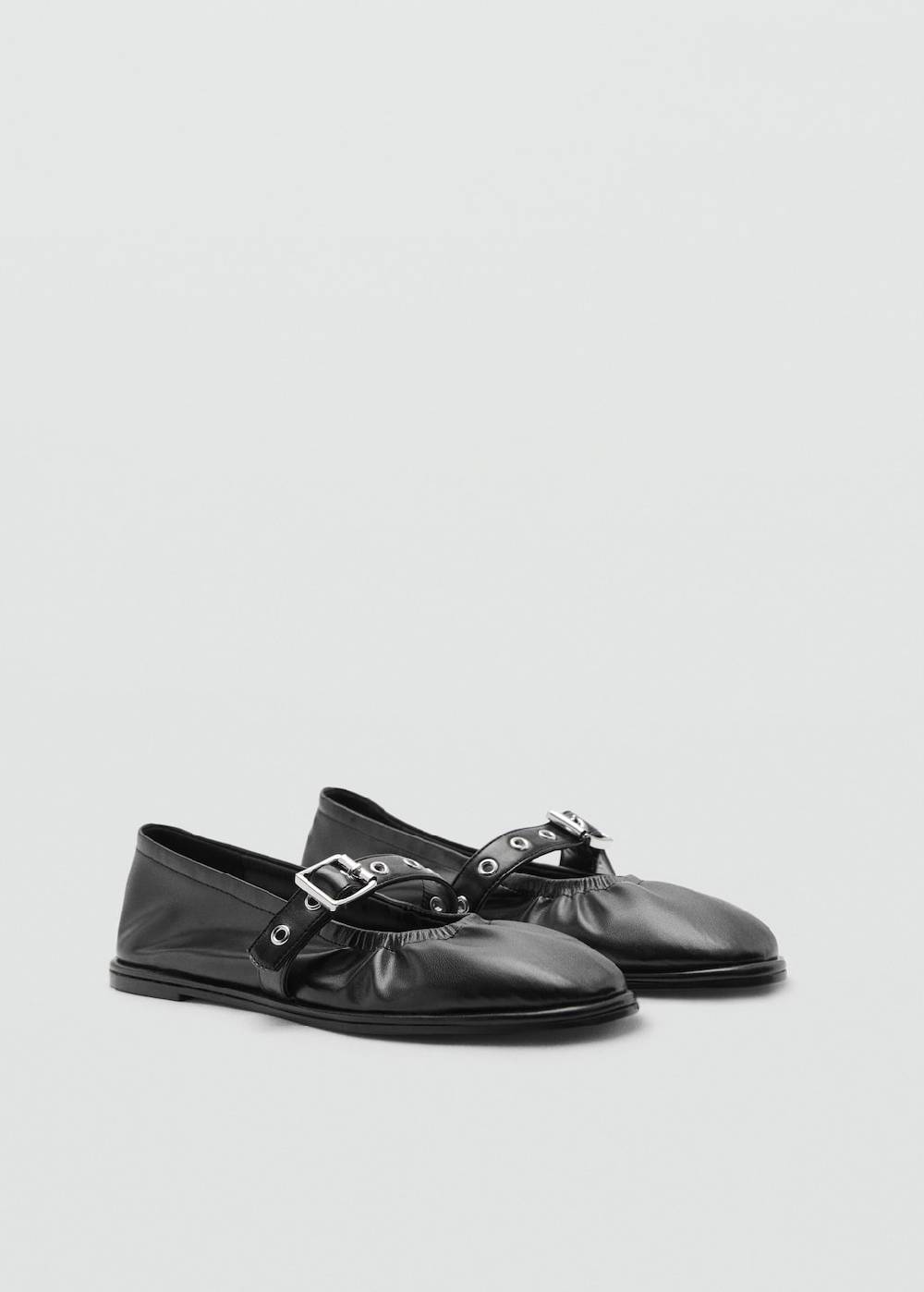 Mango Ballerinas mit runder Spitze und Schnalle Clearance-Verkauf