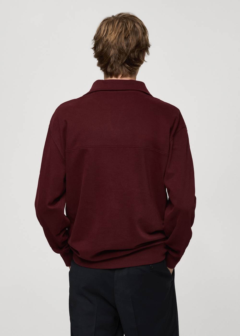 Mango Oversized-Sweatshirt mit Poloshirt-Kragen Fabrikverkauf