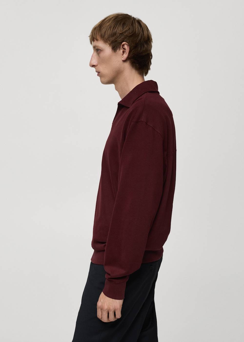 Mango Oversized-Sweatshirt mit Poloshirt-Kragen Fabrikverkauf