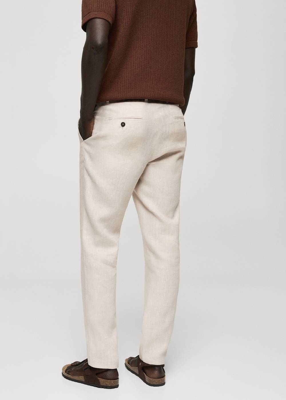Mango Slim Fit-Hose aus 100 % Leinen Preisnachlass