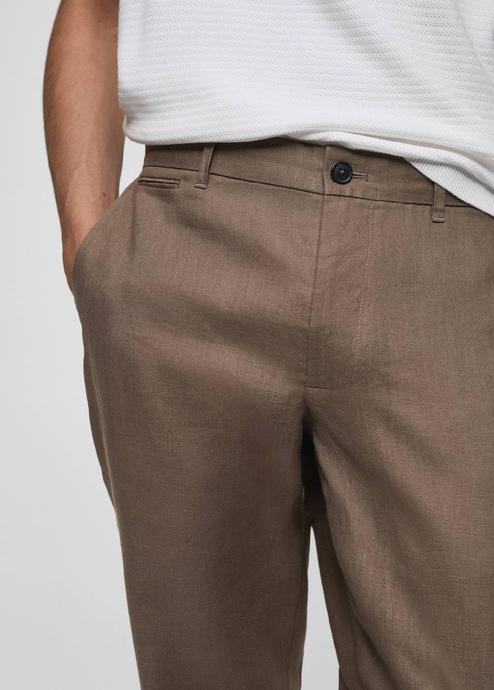 Mango Slim Fit-Hose aus 100 % Leinen Black Friday
