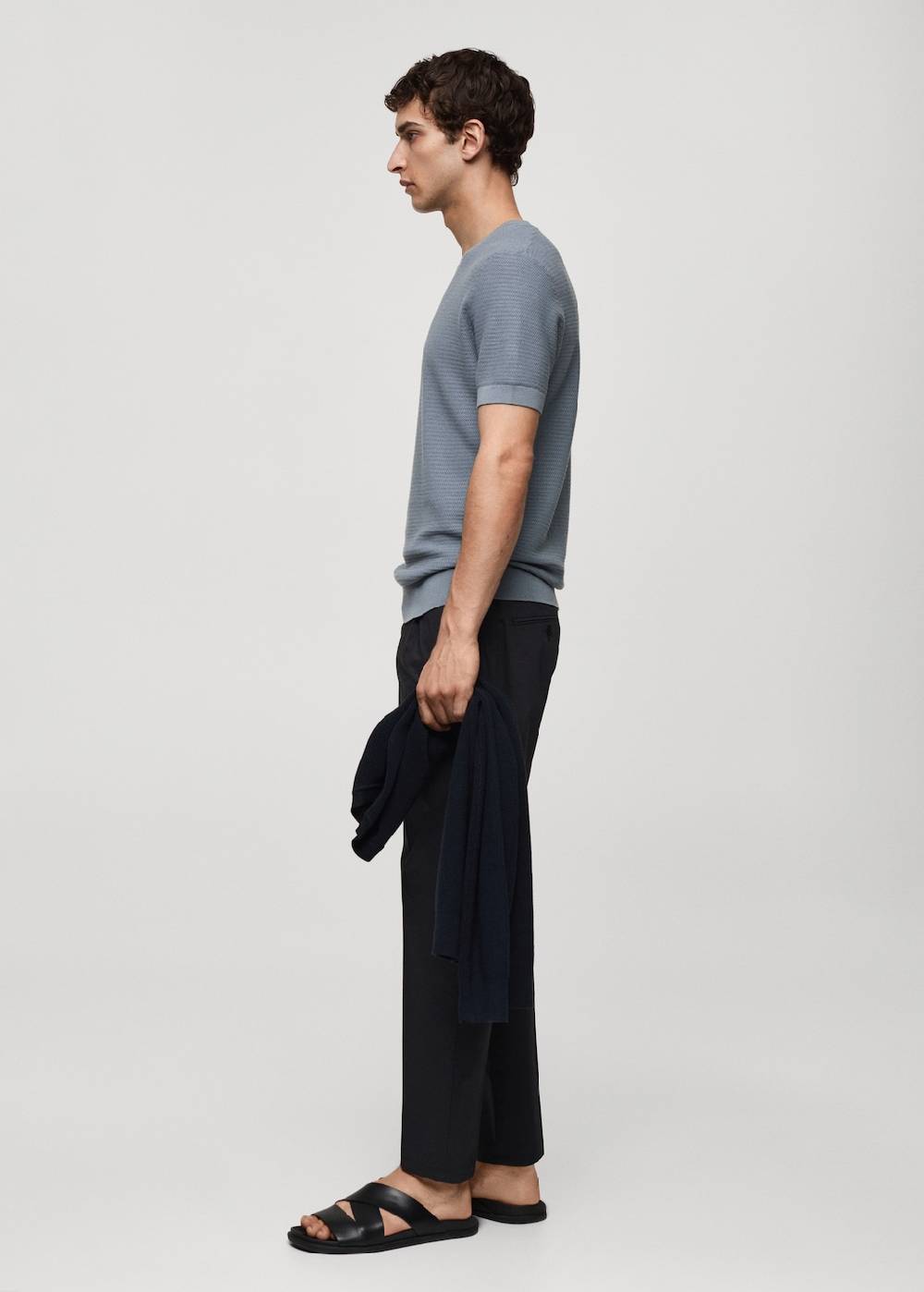 Mango Strick-T-Shirt aus Tencel mit Zopfmuster Cyber Monday