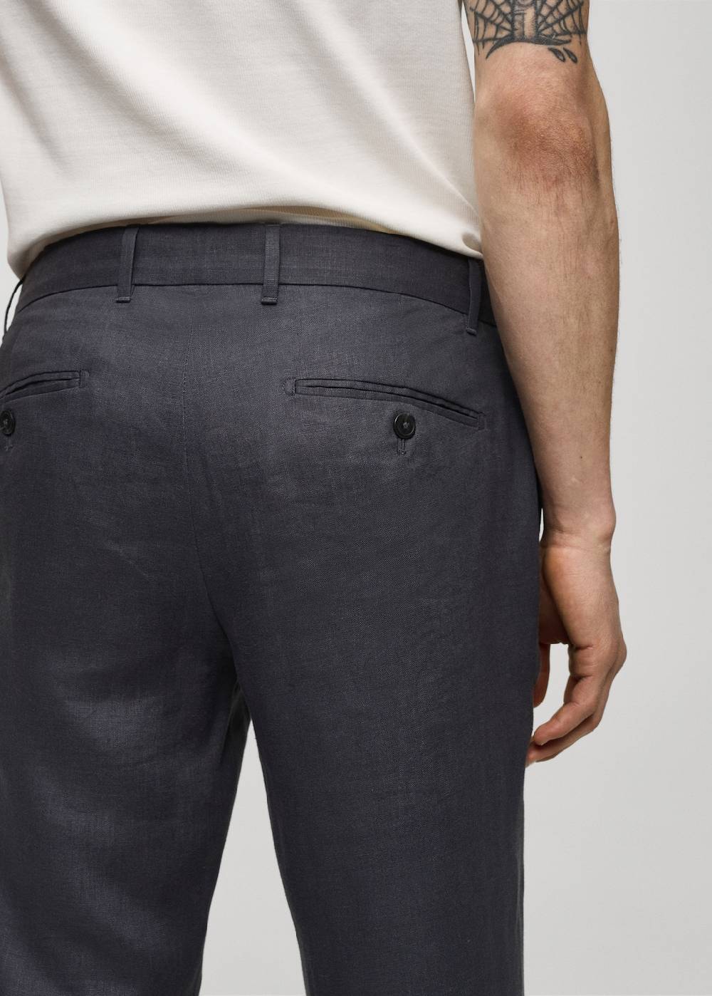 Mango Slim Fit-Hose aus 100 % Leinen Valentinstagsangebot