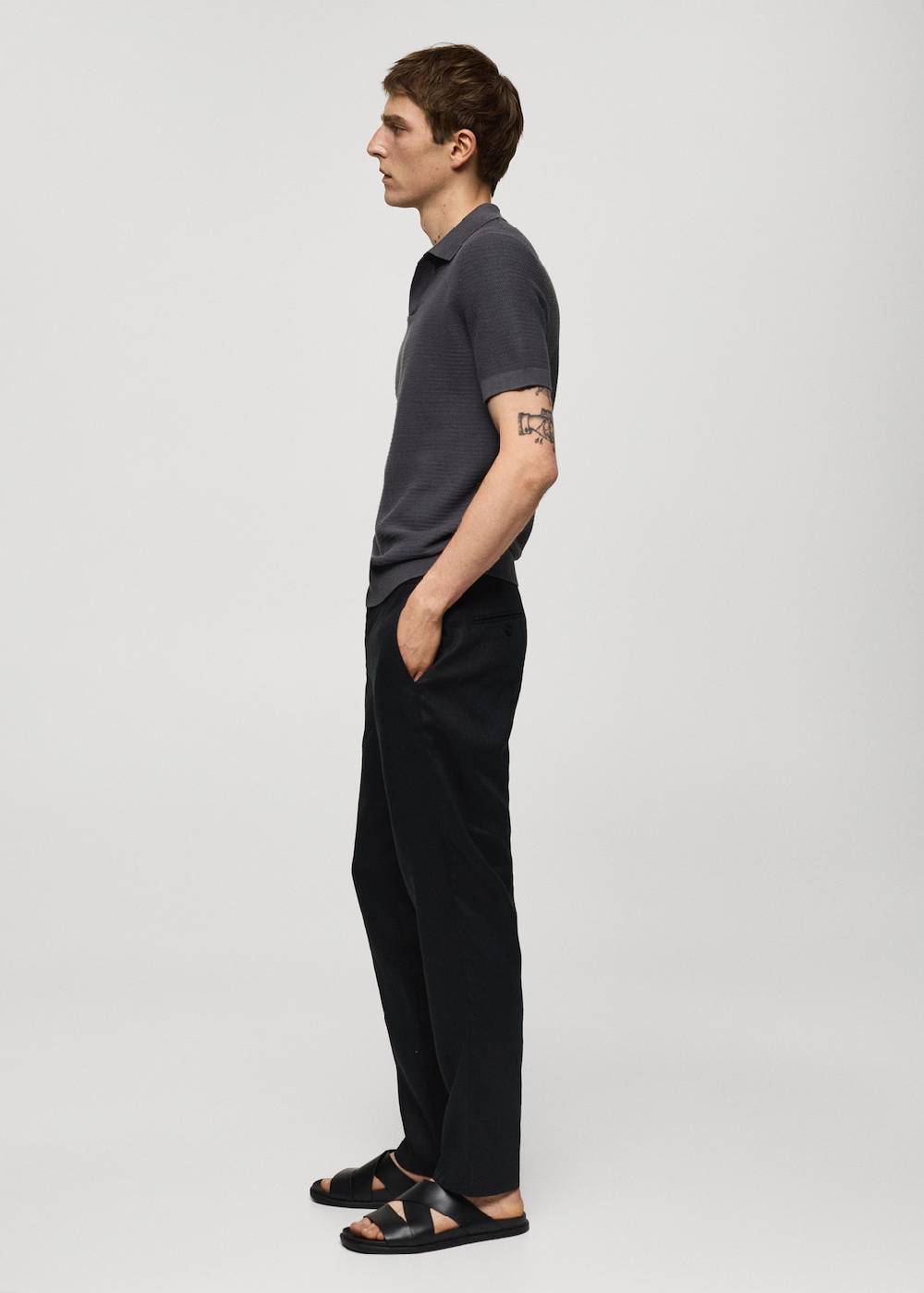 Mango Slim Fit-Hose aus 100 % Leinen Jubiläumsangebot
