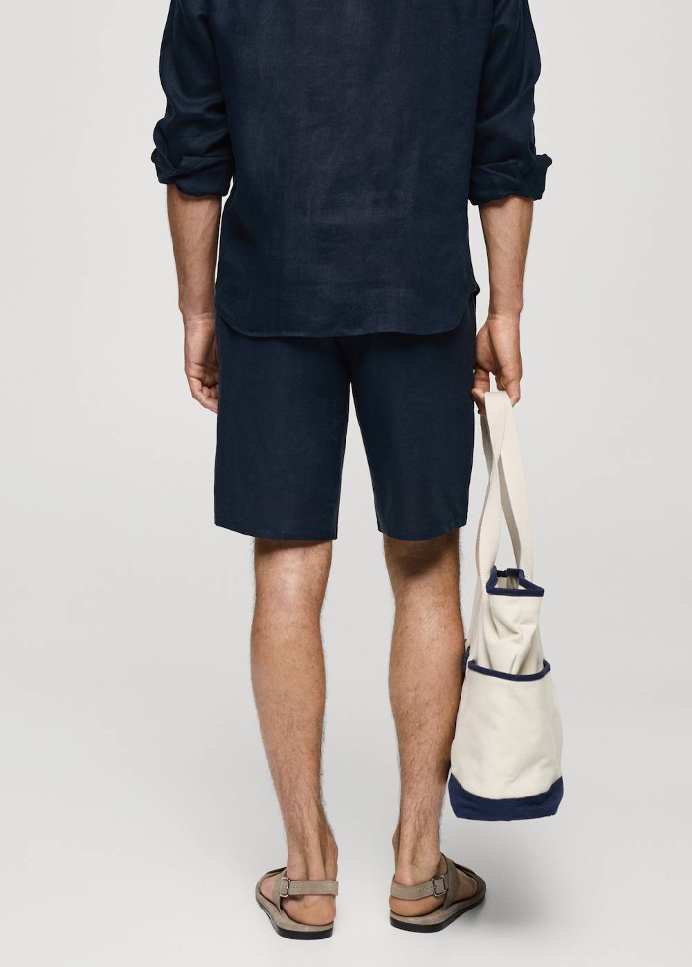 Mango Slim-Fit-Bermudashorts aus 100 % Leinen Heißer Verkauf