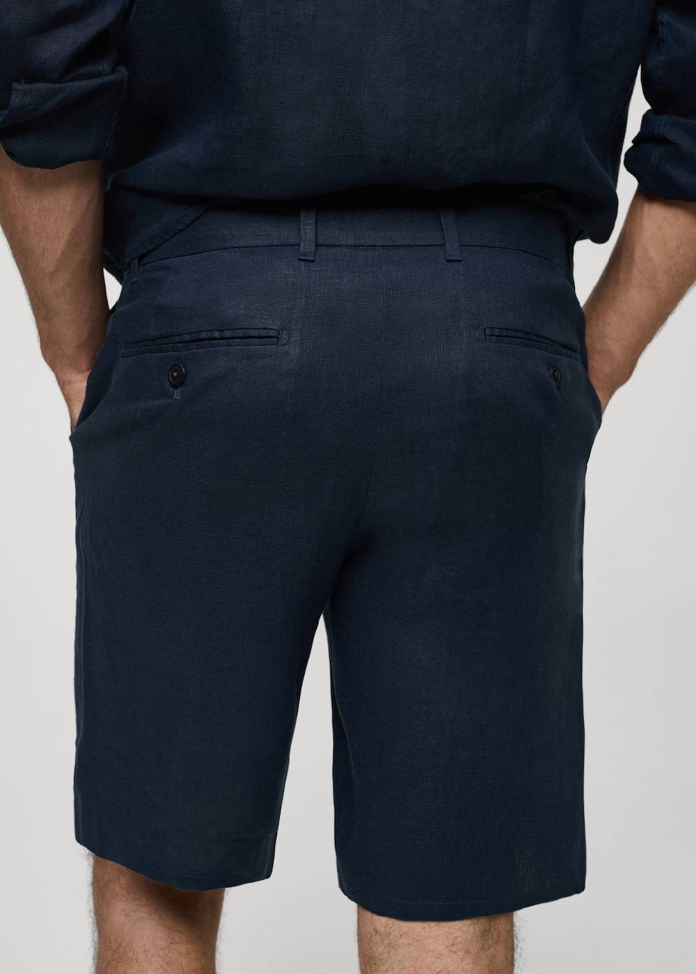 Mango Slim-Fit-Bermudashorts aus 100 % Leinen Heißer Verkauf