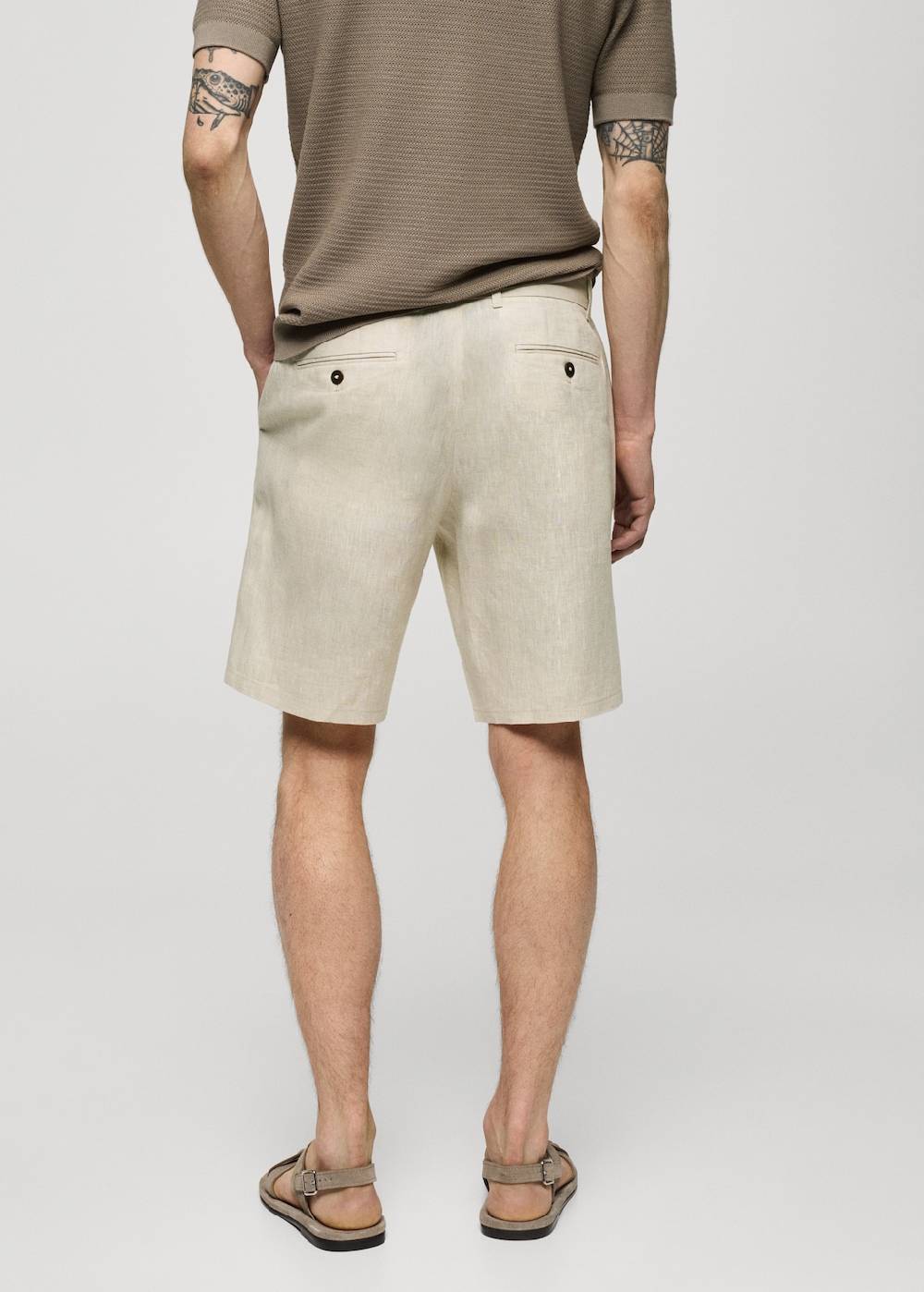 Mango Slim-Fit-Bermudashorts aus 100 % Leinen Exklusive Angebote