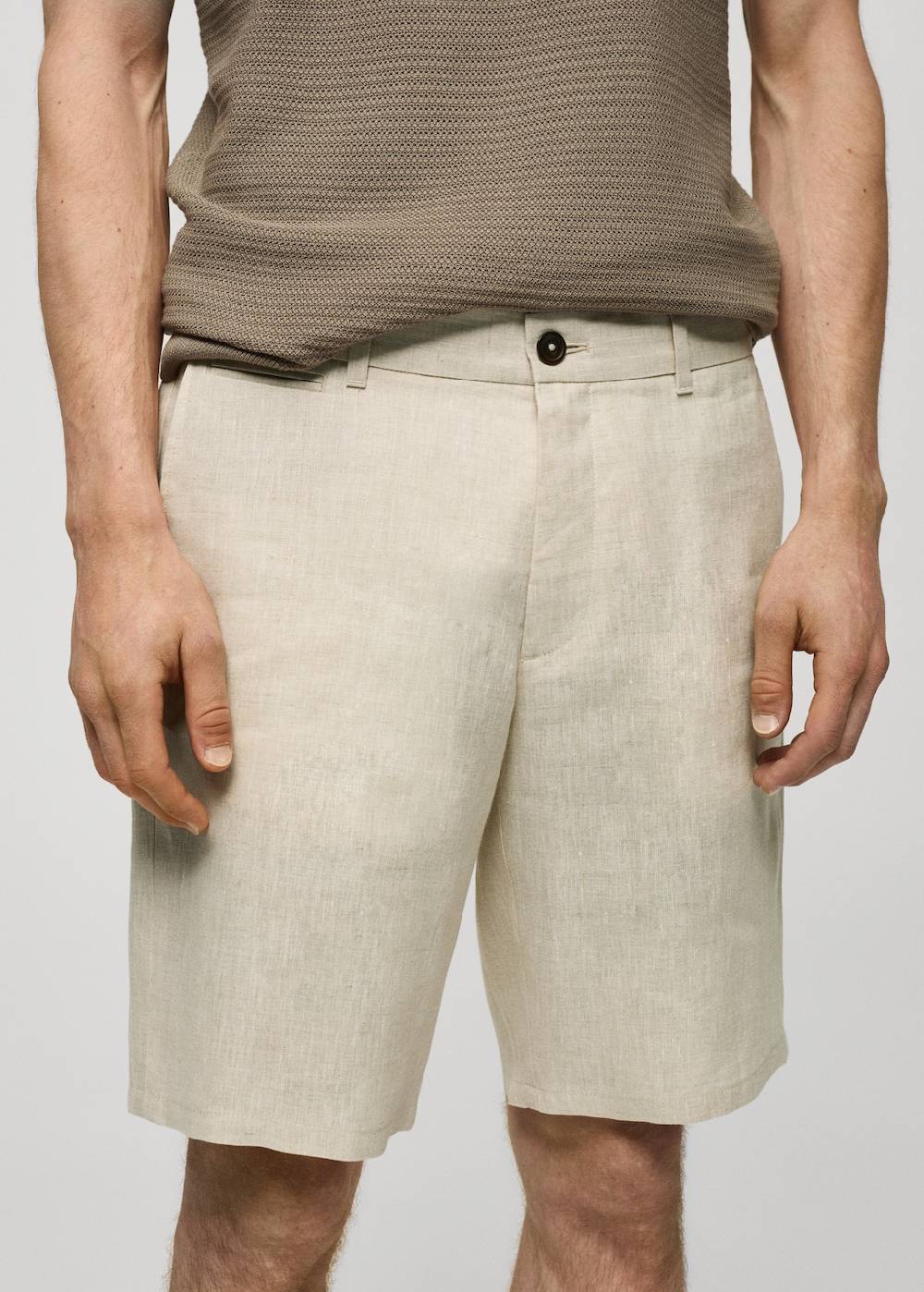 Mango Slim-Fit-Bermudashorts aus 100 % Leinen Exklusive Angebote