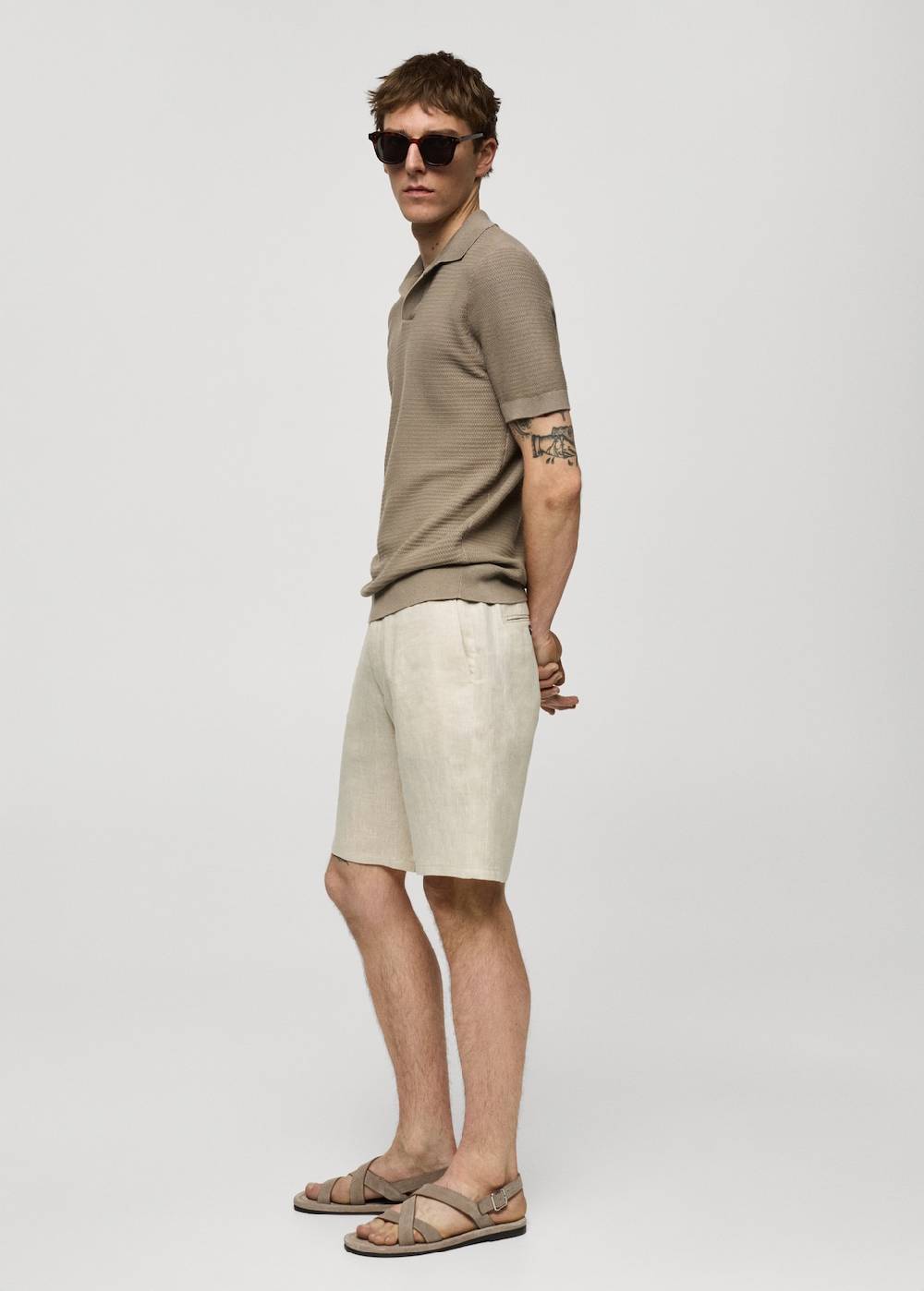 Mango Slim-Fit-Bermudashorts aus 100 % Leinen Exklusive Angebote