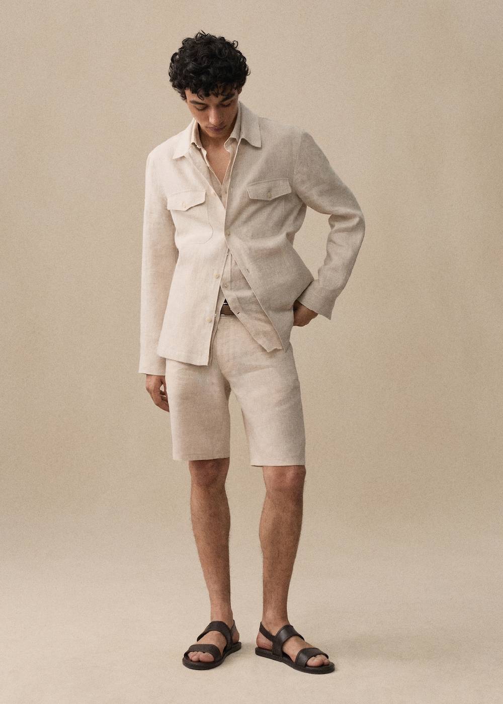 Mango Slim-Fit-Bermudashorts aus 100 % Leinen Exklusive Angebote