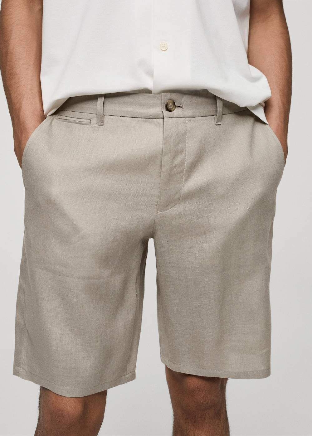 Mango Slim-Fit-Bermudashorts aus 100 % Leinen Saisonale Angebote