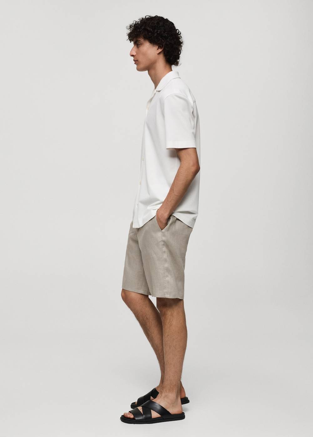 Mango Slim-Fit-Bermudashorts aus 100 % Leinen Saisonale Angebote