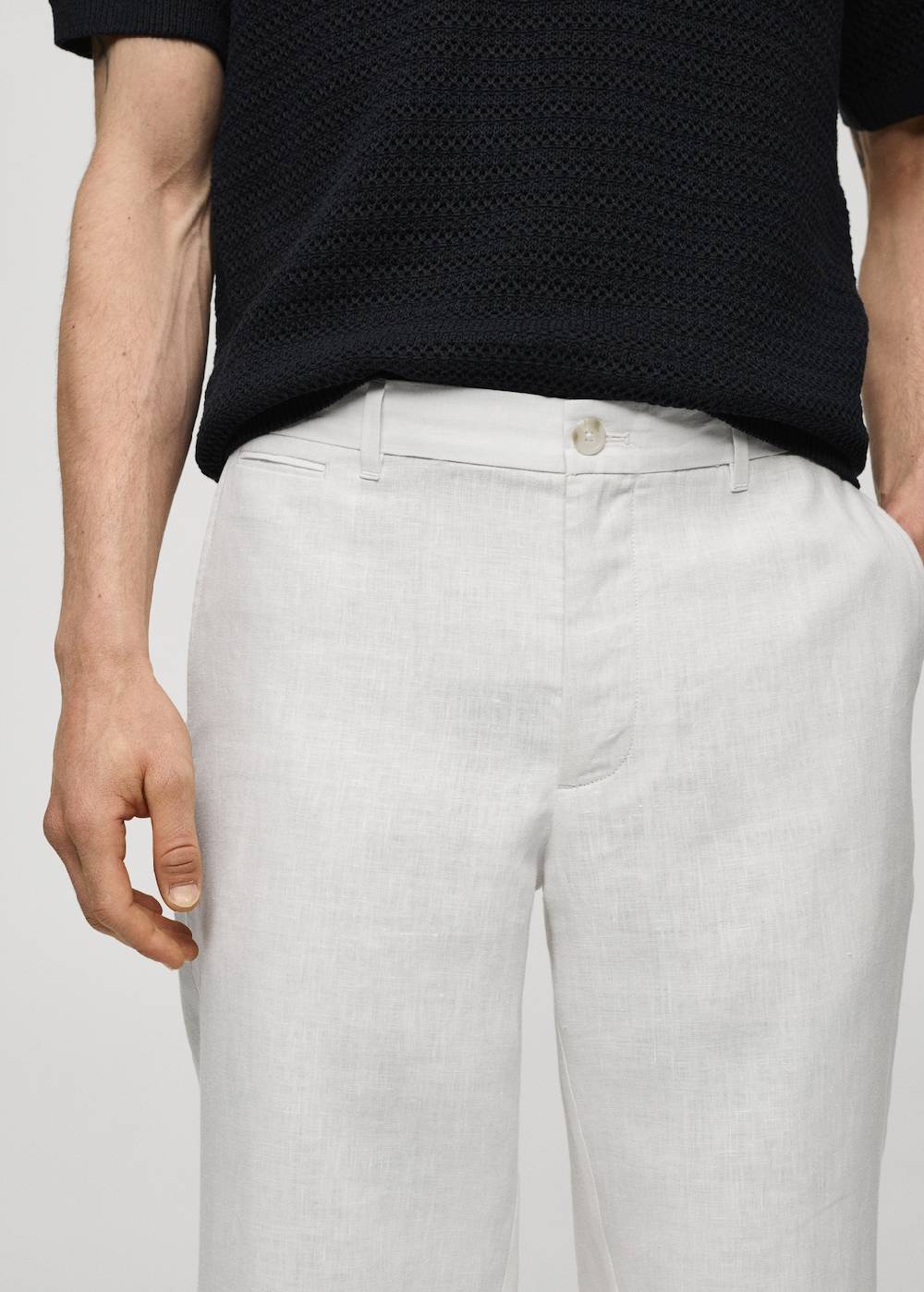 Mango Slim Fit-Hose aus 100 % Leinen Tägliche Deals