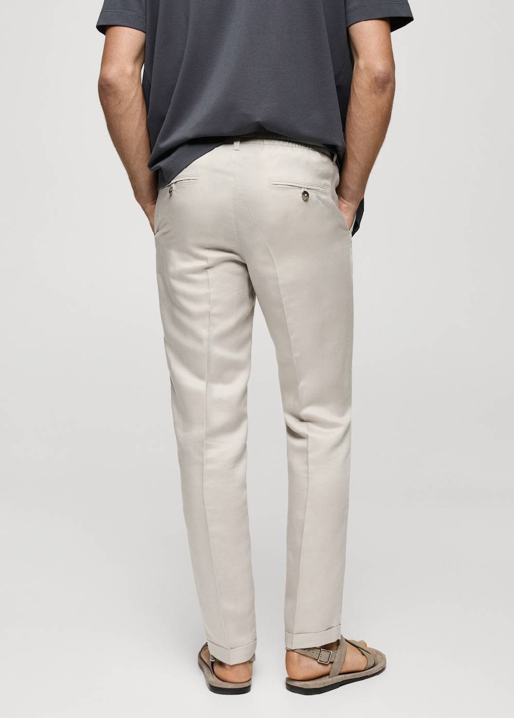 Mango Leinen-Tencel-Hose mit Kordelzug Riesige Ersparnisse