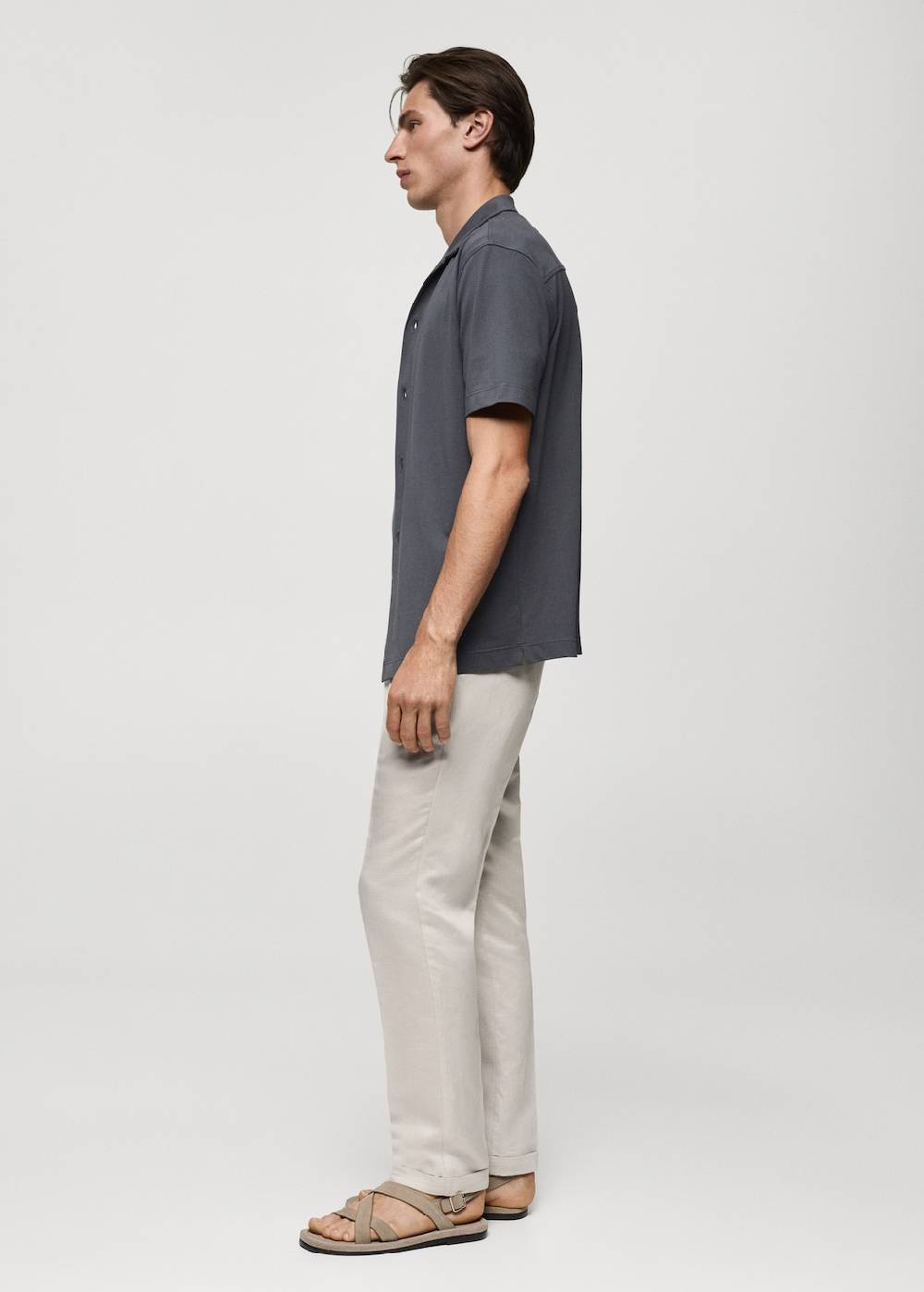 Mango Leinen-Tencel-Hose mit Kordelzug Riesige Ersparnisse