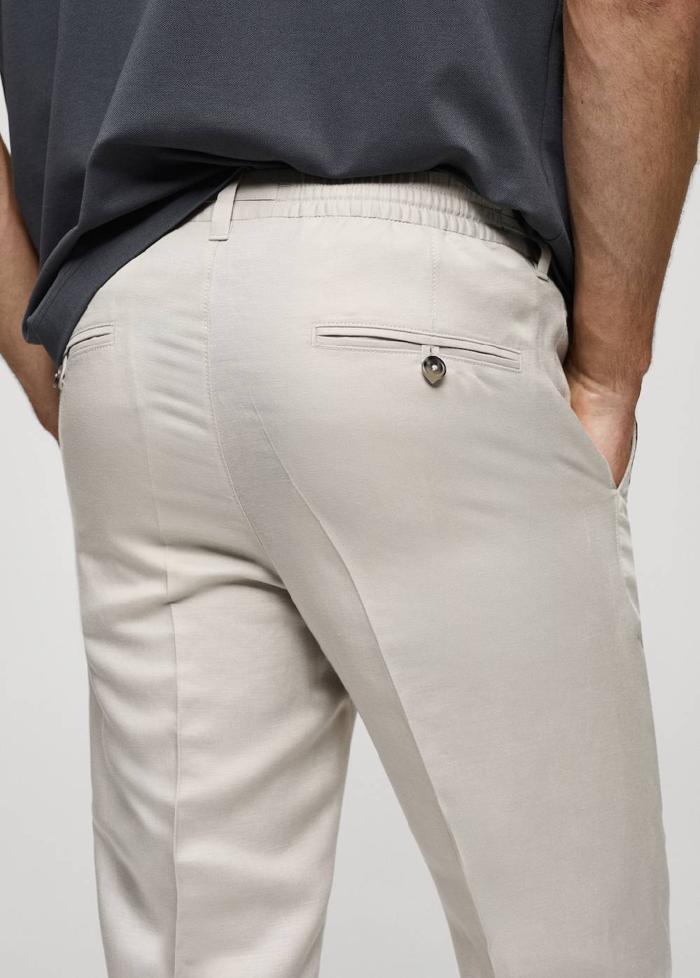 Mango Leinen-Tencel-Hose mit Kordelzug Riesige Ersparnisse
