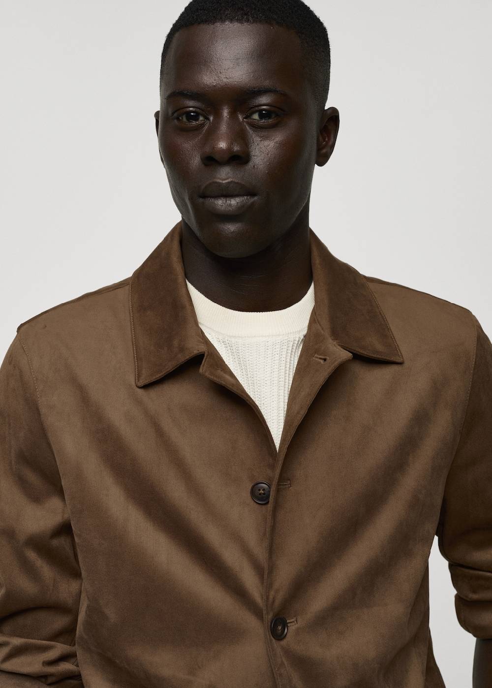 Mango Overshirt mit Wildleder-Effekt und Taschen Tiefpreis