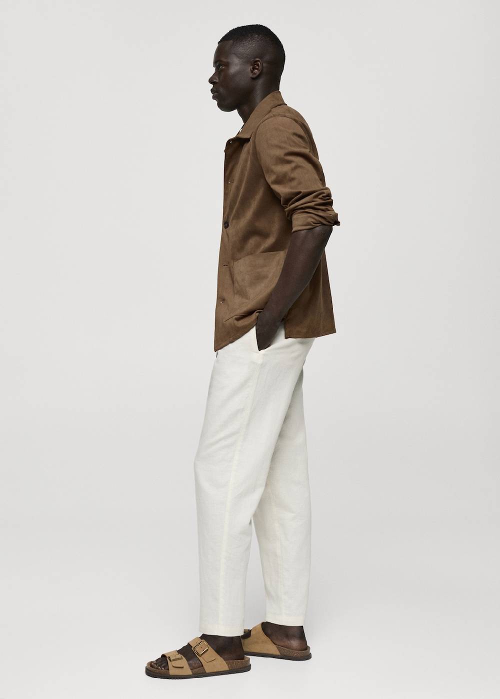 Mango Overshirt mit Wildleder-Effekt und Taschen Tiefpreis