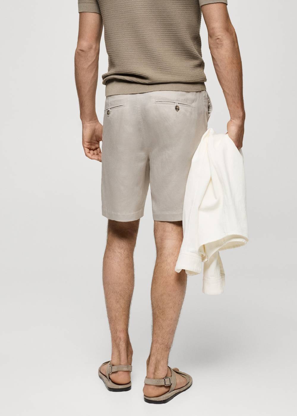 Mango Leinen-Bermudashorts aus Tencel mit Kordelzug Super Sparpreis