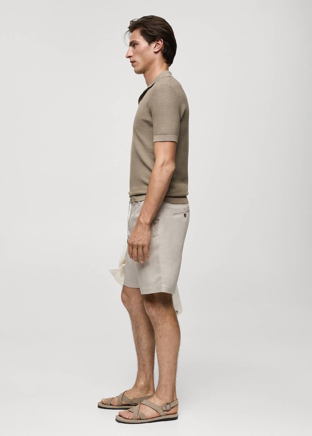 Mango Leinen-Bermudashorts aus Tencel mit Kordelzug Super Sparpreis