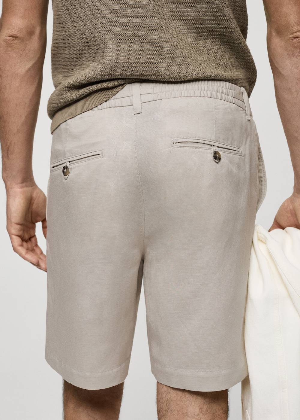 Mango Leinen-Bermudashorts aus Tencel mit Kordelzug Super Sparpreis