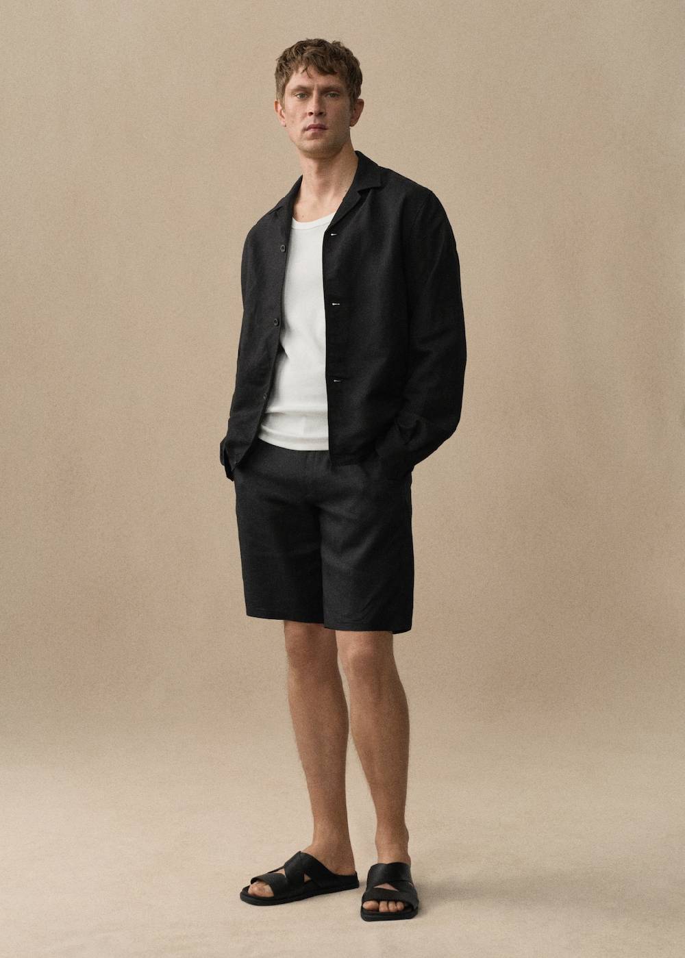 Mango Slim-Fit-Bermudashorts aus 100 % Leinen Neueste Stile