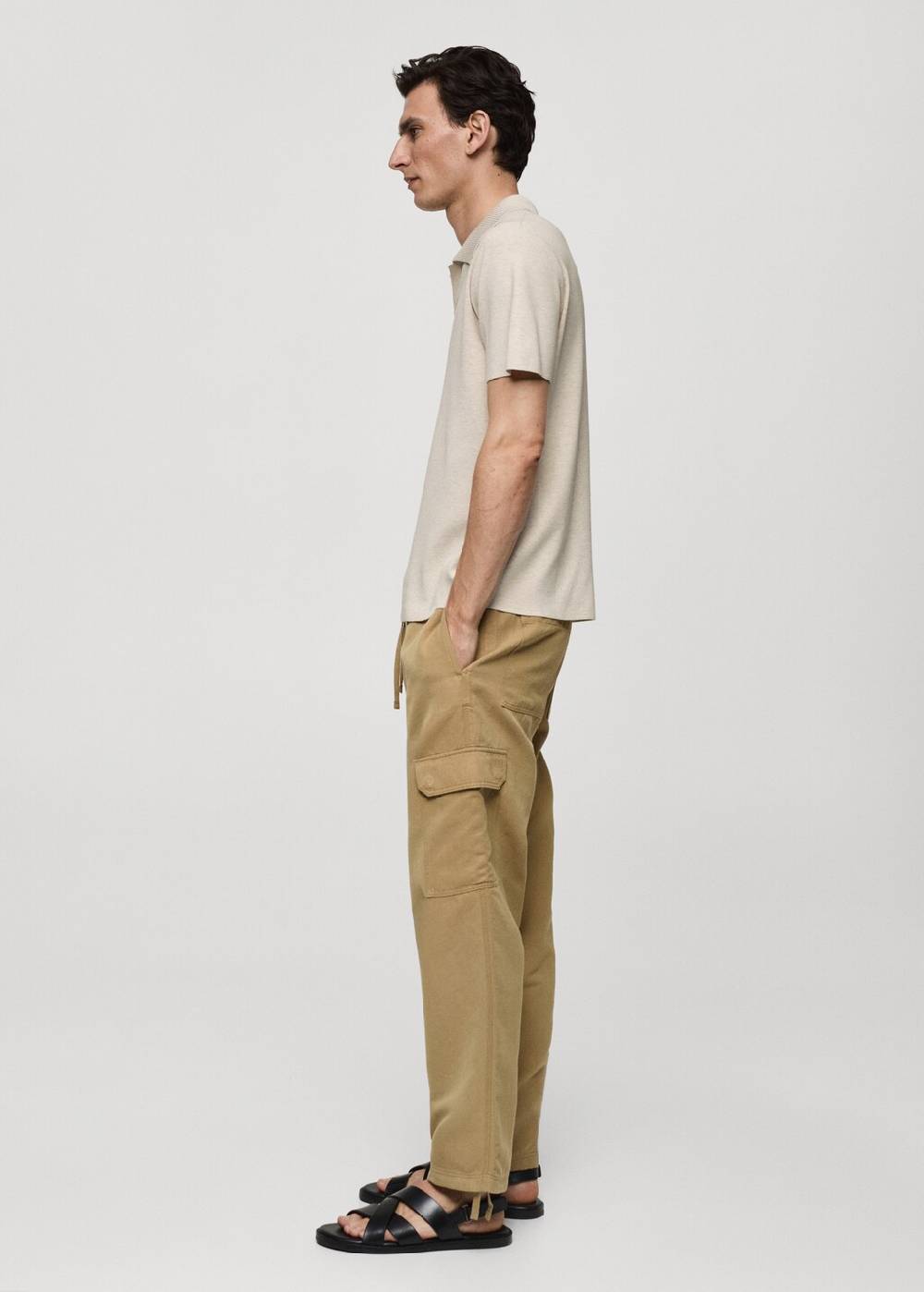 Mango Texturiertes Strick-Poloshirt aus Baumwolle Letzter Tag