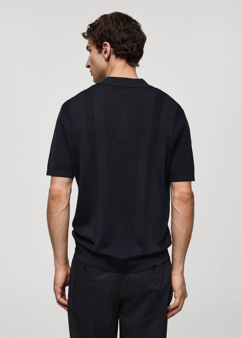 Mango Rippstrick-Poloshirt Bis zu 60% Rabatt