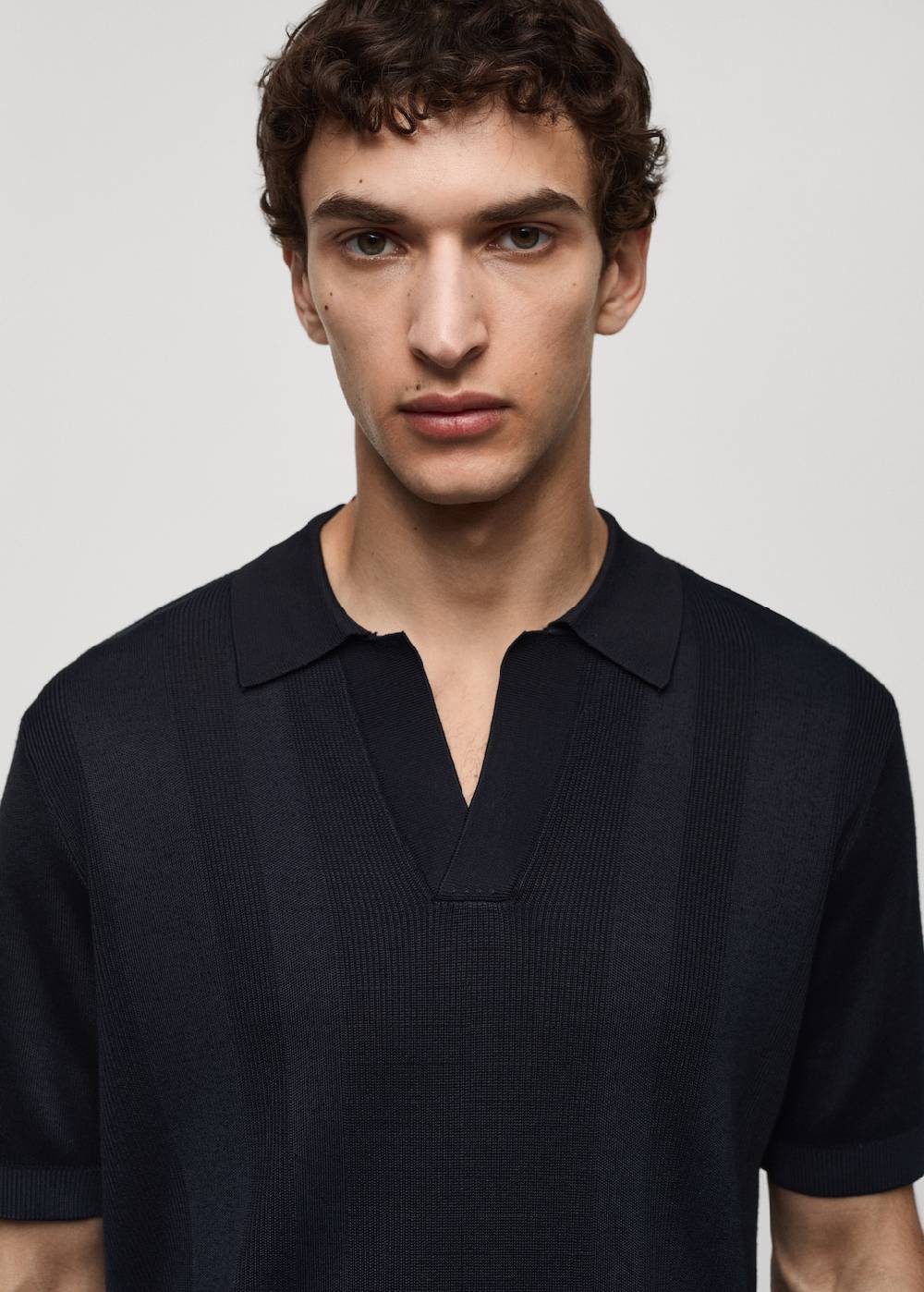 Mango Rippstrick-Poloshirt Bis zu 60% Rabatt
