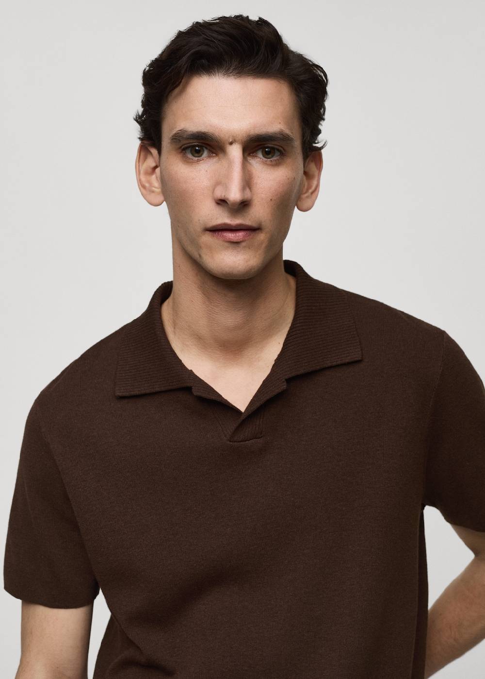 Mango Texturiertes Strick-Poloshirt aus Baumwolle Bis zu 65% Rabatt