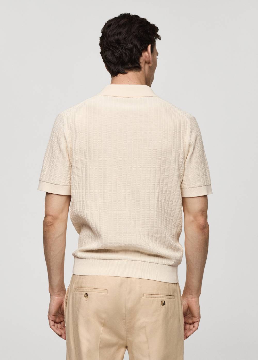 Mango Poloshirt aus 100 % Baumwolle mit Mikrostruktur Sonderangebot der Fabrik